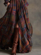 Plaid du Nord - Classic Button-Up Shirt Dress